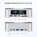 RayCue All-in-One Dock für Mac mini M4 mit 8TB SSD, 4K60Hz HDMI, USB-C & USB-A (10G/5G), SD/TF, Audio - 2024 Mac mini M4 Dockingstation - 2