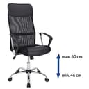 CASARIA® 2x Ergonomic Mesh Office Chairs | High Back | Breathable | Padded | Rocker Seat | Adjustable Height | 110KG Weight Capacity | Home Work Swivel | Sleek Black Design - 6