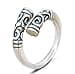 Wiftly Joyas de plata 925 joyería dedo índice anillo retro dama tótem tallado apertura anillo abierto ajustable joyería vintage, Plata - 1