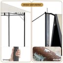 TRIUMPHKEY Pavillon 3x3 Wasserdicht Stabil Winterfest, Garten Pavillion mit seitenwänden, UV-Schutz 50+, Plane Gartenlaube, Metallrahmen Pavillon, Patio Gazebo, Beige Ohne LED - 7