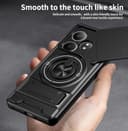 YSONCHAN Phone Case for OPPO Realme GT 6T/Realme GT 6 5G/GT Neo6, Shockproof Cover with Slide Camera Cover, 360° Magnetic Rotating Ring Stand, Anti-Fingerprint Case. Red - 6
