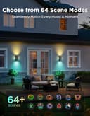 Govee Outdoor UpDown Wall Light, 2 Pack, 1400LM RGBICWW Smart Porch Lights Outdoor with 64 Scene Modes, IP66 Waterproof Wall Sconce for Outdoor Decor, Works with Alexa, Google Assistant and Matter - 5