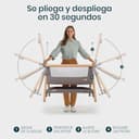 Tutti Bambini CoZee® Moisés y Cuna Colecho Bebe 2 en 1 - Minicuna Colecho de Plegado Rápido - Colchón Transpirable 6 Alturas Incluido - Ventana Malla Transpirable - 0-6 Meses (Roble y Carbón) - 7