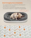 Feandrea Cuccia per Cani di Taglia Media, 76 x 51 x 18 cm, Ortopedica, Rivestimento Impermeabile, Bordi Rialzati, Sfoderabile e Lavabile, Antiscivolo, Grigio Ardesia PGW281GN01 - 3