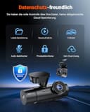 VANTRUE N4 Pro S 4K 3 Kanal Dashcam Auto, 4K+1080P+1440P Vorne Hinten Innen, STARVIS 2 Ultra HD-Nachtsicht, PLATEPIX Kennzeichenerkennung, 5GHz WLAN GPS, DSGVO-konform, G-Sensor, 24H Parküberwachung - 3