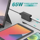 Cargador 65W 15V 4A Adaptador de Corriente para Microsoft Surface Pro 11/10/9/8/Pro 7/7+/6/5/ 4/3/X, Go 4/3/2/1, Surface Laptop 7/6/5/4/3/2, Book 3/2/1, con Puerto USB - 3