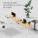 FLEXISPOT Escritorio Elevable Eléctrico Mesa Escritorio con Tablero140x60cm, Standing Desk, Mesa Elevable con 2 Ganchos, Portavasos y Organizador de Cables, 4 Botones de Memoria, para Oficina & Hogar - 9