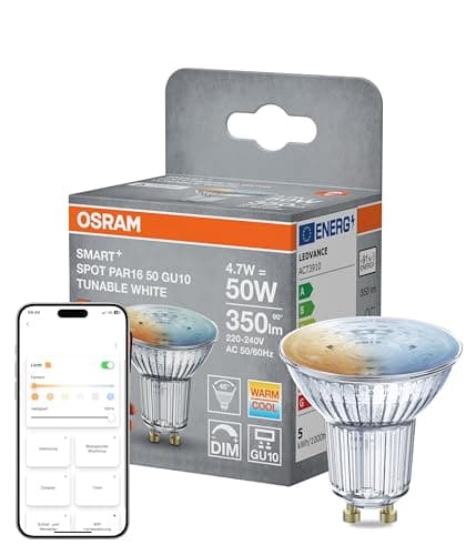 Osram Smart+ Matte Filament Classic Shapes Multicolour Edison LED Lamp Glass Clear 4.8 W 470 lm RGBW Wifi Smart Speaker Compatible Dimmable Energy Efficiency Class: F