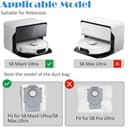 EATBALE Replacement Parts for Roborock S8 MaxV Ultra Robot Vacuum Cleaner 2 x Main Brushes 4 x Side Brushes 4 x Round Mop Cloths 4 x Long Mop Cloths 2 x Filters 2 x Dust Bags Accessories Kit - 2