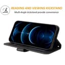SEAHAI Hülle für Realme GT 6 5G / Realme GT 6T 5G Handyhülle, Flip PU Brieftasche Schutzhülle mit Ständer/Kartenfach/Magnetisch Stoßfeste Lederhülle Ultra-dünn Klapphülle - Schwarz - 4