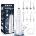 Vimmk Irrigatore Orale Senza Fili, Idropulsore Dentale ad Acqua con Irrigatore Orale Dentale Ricaricabile Impermeabile IPX7 per Viaggi a Casa (Bianco) - 1