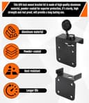 for Garmin Zumo XT / XT2 GPS with The Original Garmin Mount GPS Locking Bracket Kit - Anti Theft Security Mounting Hardware - Aluminum-Black - 5