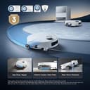 dreame Aqua10 Ultra Roller Complete Robot Vacuum Cleaner with Mop, 30,000Pa, Clears 8cm Obstacles, Roller Self-Cleaning, Carpet Protection, Auto-Empty,100% Detangling, Avoids 240+ Objects, White - 2