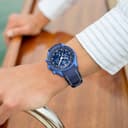 REBANDACE Strap for Omega x Swatch MoonSwatch Watch 20mm,No Gap Soft Silicone Omega X Swatch Moonswatch Speedmaster Replacement Strap,Curved Moonswatch Swatch strap for Men Women (Black white line) - 3