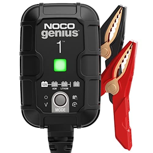 NOCO GENIUS1: Caricabatterie Intelligente 1A 6V/12V – Mantenitore di Carica e Desolfatatore con Protezione da Sovraccarico e Compensazione Termica – Per Batterie al Piombo e Litio