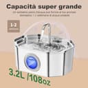 Fontanella per gatti,Apauk 3.2L fontanella per gatti acciaio Inox, fontana per Cani piccoli,Ultra silenziosa,con finestra LED, Sistema di filtraggio multistrato (S con 2 filtri & 2 spugne) - 4