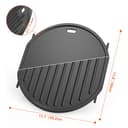 onlyfire Piastra in Ghisa per Weber Gourmet BBQ System, Piastra Reversibile per Weber 57 Kettle Grill, Spirit II 200/300 e Genesis II GS4 System, Inserto Piastra di Ricambio per Weber 64830 - 2