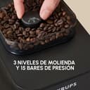 KRUPS Coffee Crush, Cafetera Superautomática, Café en Grano y Molido, 15 Bares, 3 recetas de café, 3 niveles de temperatura y de molienda, Pantalla táctil, Compacta 15 cm de ancho, Negro, SA4028E0 - 8