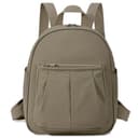 VASCHY Small Backpack Womens, Lightweight Rucksack Bag for Travel, Waterproof Mini Backpack for School, Work & Daily Use – Nylon Casual Daypack Handbag Khaki - 1