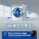 Samsung Lavatrice AI Control WF20DG8650BV/U3 Libera installazione, 20 Kg, Wifi, Ecobubble, AI Wash, Vapore Igienizzante, Carica Frontale, Corpo: Bianco, Oblò: Nero, 68,6l x 98,4h x 87,5p cm - 5
