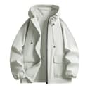 Generisch 2025 Men's Casual Jackets Spring Outdoor Sports Couple Hiking Jackets for Daily Activities with Stylish Design Ski Softshell Men, White, S - 1