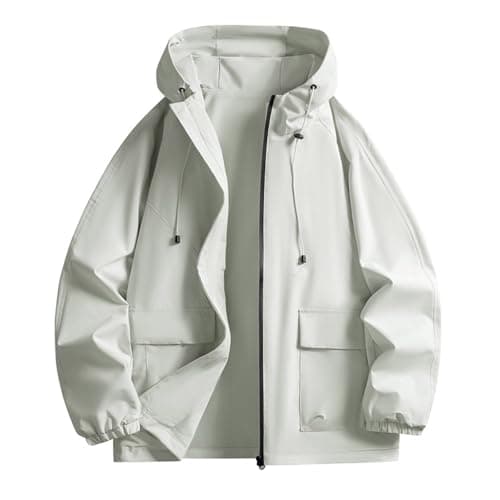 Generisch 2025 Men's Casual Jackets Spring Outdoor Sports Couple Hiking Jackets for Daily Activities with Stylish Design Ski Softshell Men, White, S
