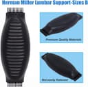 Lumbar Support Pad Replacement for Herman Miller Classic Aeron Chair - Size B: Medium,Black - 5