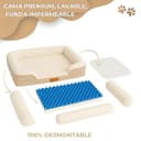 VEEL VEEL PET Premium Cama para Perro Mediano anatómica con Espuma Memory Foam viscoelástica certificada ortopedica | Dog Bed Cama Perro Lavable Desenfundable Antiestres | Funda Impermeable (Medium) - 2