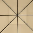 Outsunny Ersatzdach für Pavillon 3 x 4 m wasserabweisend Pavillondach mit Doppeldach Ersatzbezug für Gartenpavillon Ersatzteile aus Polyestet-Stoff Beige - 8