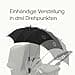 Bugaboo Parasol +, Compatible with All Bugaboo Models, with UPF 50+ Protection Against UV Rays, Large Shade Area, One-Click Connection & Easily Adjustable Mechanism, Pine Green - 4