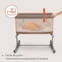 lionelo Aurora 3in1 Culla Co-sleeping e Lettino da viaggio per neonato bambini fino 9kg Regolabile in altezza e Inclinazione Parete aperta rete traspirata Materasso innovativo Zanzariera - 7