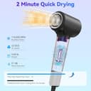 TQQ Asciugacapelli, Phon da 200 Milioni di Ioni Negativi, Motore Brushless da 110.000 giri/min per Asciugatura Rapida, Phon Capelli Professionale da 57 dB Adatto per Viaggi e Domestico - 5