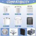 12 Pack Upgraded Filter Unit 3.0 Pet Cat Water Fountain Filters Fit For Petkit Eversweet Solo/Solo Se/Solo 2/Eversweet 2S/3/3 Pro,Including 12 Replacement Filters And 12 Replaced Foam Pump Filter - 3