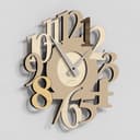 Giallobus - Reloj premium - Carved - Madera de MDF - Premium 30x30‎‎cm - 16 - Grain - Artesano Made in Italy - Silencioso - Idea de regalo - Doble nivel moderno - 2