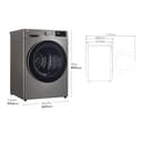 LG RH90V9PV2N Secadora de Ropa, 9Kg, Bomba de Calor Dual Invert, Carga Frontal, Clasificación C, Sensor de Secado, Serie 900, Inox Antihuellas - 2