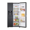 LG GSLE91EVAC Side by Side Kühlschrank, Klasse C, 628 L, Multi-Door Kühlschrank mit Gefrierfach, Eis-, Crushed Ice- Wasserspender mit UVnano, Total NoFrost, Smart Inverter Kompressor, Wi-Fi - 7