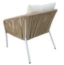 Megashopitalia Set da Giardino in Rattan con Divano 5 Posti Poltrone Tavolino da Caffè (Bianco) - 6