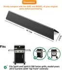 7636 38,9CM Porzellanemaille flavorizer Bars für Weber Spirit I & II 300 e310 e320 S310 S320, Brennerabdeckung für e320 classic zubehör , ersatzteile Flammenverteiler Hitzeschild aromaschienen - 2