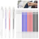 Bolígrafos de Marcado de Tela Borrables, Bolígrafos Borrables por Calor, Rotuladores de 4 Colores para Marcar Tejidos con 20 Recambios, para Cuero, Ropa, Costura, Confección - 1