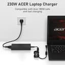 230W Laptop Netzteil Ladegerät für Acer Predator Triton Predator Helios Acer Nitro 17 16 5 AN17-71 AN17-51 AN16-51 AN16-41 AN517-55 AN517-42 PH315-51 PH315-52 PT316-51S PT314-52S Ladekabel - 5