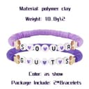 GAUEIOUR Pulsera de cerámica suave morada, pulsera de abanico de Olivia Rodrigo, personalizada, ídolo de apoyo único, artículo individual - 2