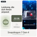 Motorola Edge 70 Smartphone (Robustes 6,67"-Super-HD+-Display Dank Corning Gorilla Glass 7i, 50-MP-Kamera, 12/512 GB, 4800 mAh, 68W-TurboPower-Aufladen) Pantone Bronze Green, inkl. Schutzcover - 8