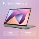 Lenovo IdeaPad Flex 5 Notebook - AMD Ryzen 7 7730U, RAM 16GB, 512GB SSD, Display 14" Touch WUXGA (1920x1200) IPS, Windows 11 Home, Tastiera italiana, Digital Pen inclusa - Arctic Grey - 6