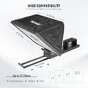 NEEWER Basics X16B Aluminiumlegierung, anhebbarer Teleprompter 16" für iPad Tablet, DSLR Kamera, Fernbedienung und App Steuerung, kompatibel mit iOS und Android, Pro für Online und Live Streaming - 8
