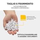 Fellowes Distruggi documenti a frammento FS-12C, 12 fogli, per casa e piccolo ufficio, uso personale, cestino da 19 litri, distruggidocumenti con blocco di sicurezza, bianco [ESCLUSIVA AMAZON] - 5