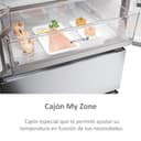 HAIER FD 70 Series 5 HFR5719ENMG - Frigorífico Puerta Francesa, Cajones Direct Access, Circular AirFlow, Motor Inverter, My Zone Plus, Total No Frost, Ancho 70cm, Alto 1,90m, 446L, Luz LED, Inox - 7