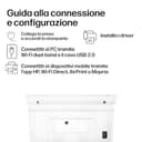 HP LaserJet M140w 7MD72F, Stampante Multifunzione Laser A4, Monocromatica, Stampa Fronte e Retro Manuale in Bianco e Nero, 20 ppm, Wi-Fi, Smart, Bianca - 6