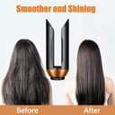 Boquilla alisadora de rizador para Dy-son Airwrap HS01 HS05 HS08, boquilla alisadora alisa y peina el cabello solo con flujo de aire (dorado) - 8