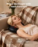 RENPHO Back Massager, 4D Kneading Massage Pillow with 3 Intensities, Neck Massager with Heat, Shiatsu Back Neck and Shoulder Massager with Bi-Direction, Deep Massage Cushion for Office, Home - 3