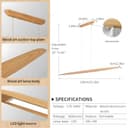 YYUTLUO LED Wood Pendant Light Dining Table Pendant Light, Dimmable with Remote Control Pendant Lamp, Height Adjustable, Modern Linear Design Living Room Lamp Hanging for Office Dining Room (130cm) - 3